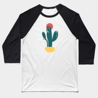 Minimalist Abstract Nature Art #50 Desert Cactus Baseball T-Shirt